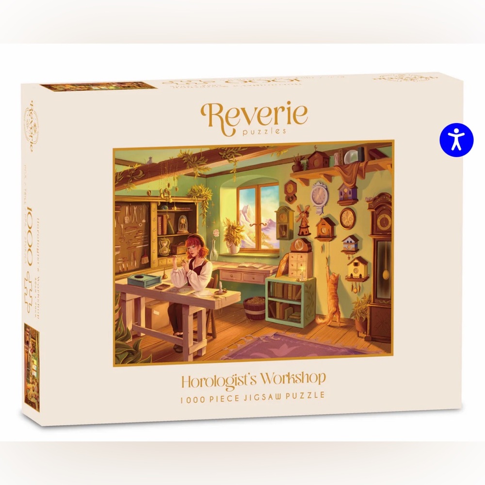 Reverie Puzzles Horologist's Workshop | 1,000 Piece Jigsaw Puzzle